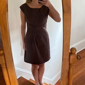 Gorgeous Brown Cap Sleeve Dress Made in Germany  